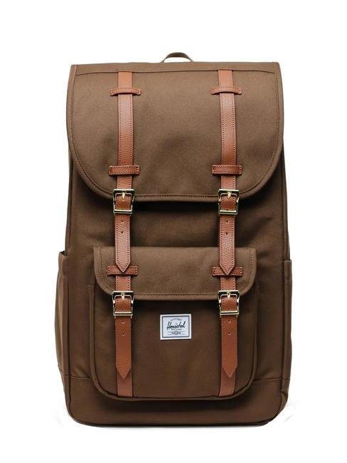 HERSCHEL LITTLE AMERICA  Zaino misura standard dark earth - Zaini Scuola & Tempo Libero