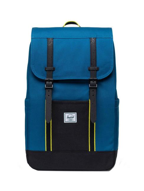 HERSCHEL RETREAT Zaino porta pc 15,6" legion blue/black/evening primrose - Zaini Scuola & Tempo Libero