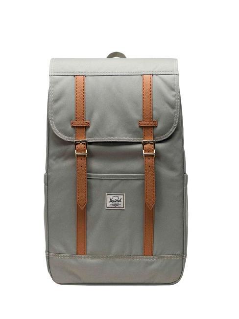 HERSCHEL RETREAT Zaino porta pc 15,6" seagrass/white stitch - Zaini Scuola & Tempo Libero