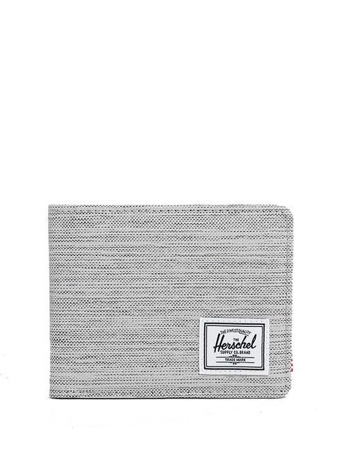 HERSCHEL ROY Portafoglio LIGHT GREY CROSSHATCH/WHITE RU - Portafogli Uomo