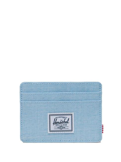 HERSCHEL CHARLIE  Portacard piatto blue bell crosshatch - Portafogli Donna