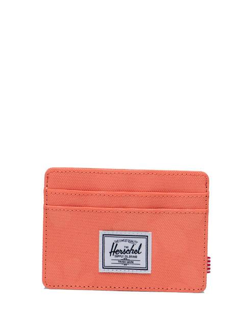 HERSCHEL CHARLIE  Portacard piatto coral floral sun - Portafogli Donna