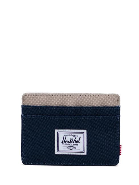 HERSCHEL CHARLIE  Portacard piatto black iris/twill - Portafogli Donna