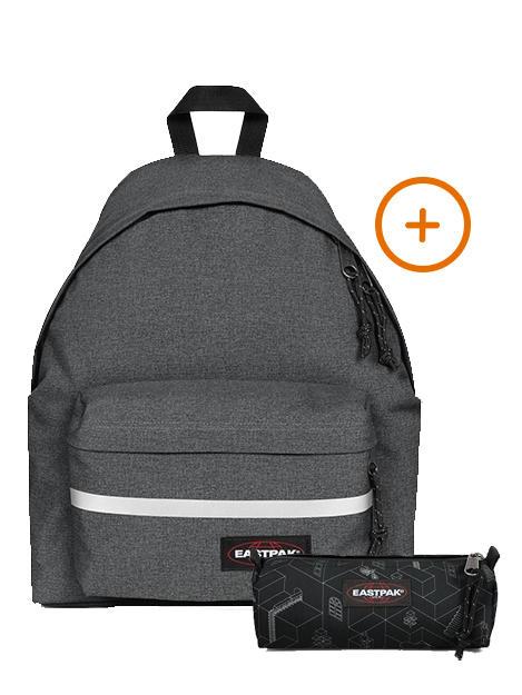 EASTPAK PADDED BIKE + BENCHMARK SINGLE Zaino + Astuccio BlackDenim - Zaini Scuola & Tempo Libero