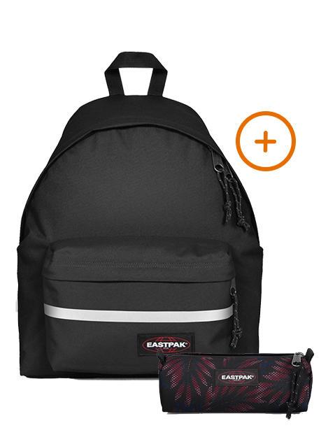 EASTPAK PADDED BIKE + BENCHMARK SINGLE Zaino + Astuccio NERO - Zaini Scuola & Tempo Libero