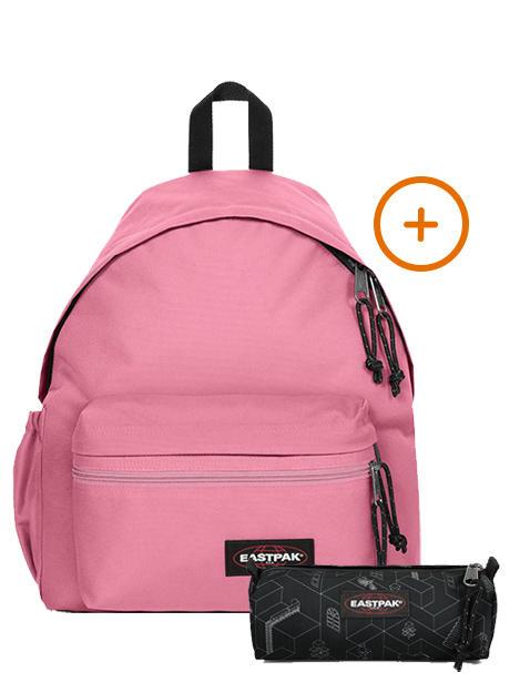 EASTPAK PADDED ZIPPL'R + BENCHMARK SINGLE Zaino + Astuccio trusted pink - Zaini Scuola & Tempo Libero