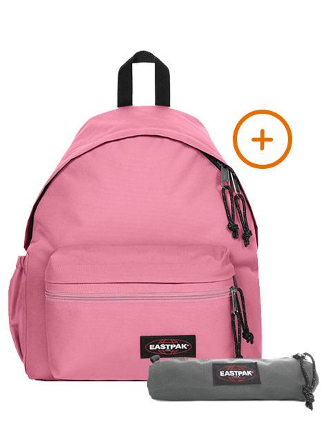 EASTPAK PADDED ZIPPL'R + SMALL ROUND SINGLE Zaino + Astuccio trusted pink - Zaini Scuola & Tempo Libero