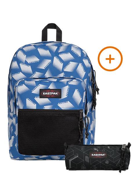 EASTPAK PINNACLE + BENCHMARK SINGLE Zaino + Astuccio relfeks ep blue - Zaini Scuola & Tempo Libero