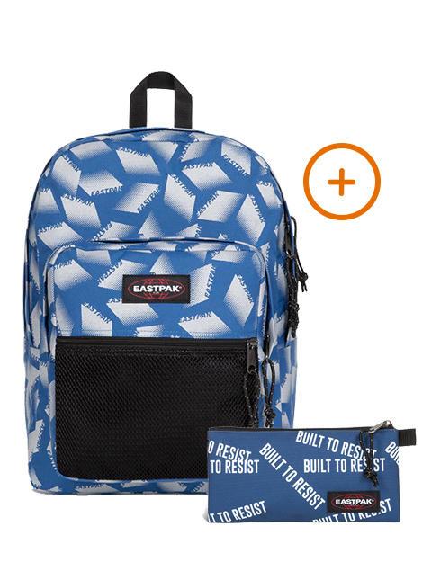 EASTPAK PINNACLE + FLATCASE Zaino + Astuccio relfeks ep blue - Zaini Scuola & Tempo Libero