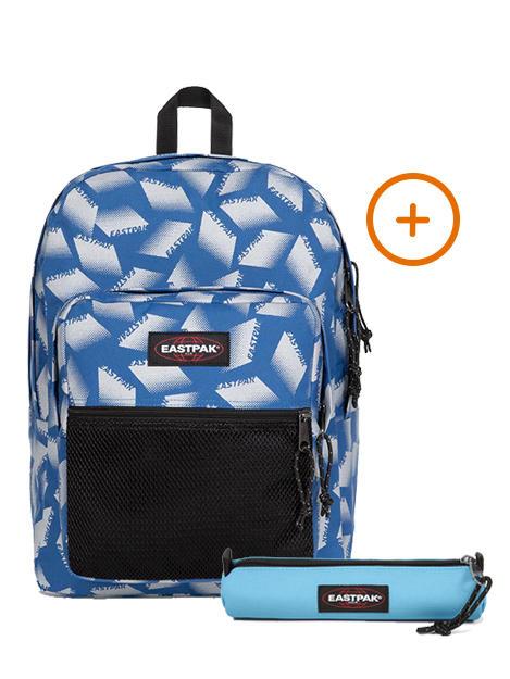 EASTPAK PINNACLE + SMALL ROUND SINGLE Zaino + Astuccio relfeks ep blue - Zaini Scuola & Tempo Libero