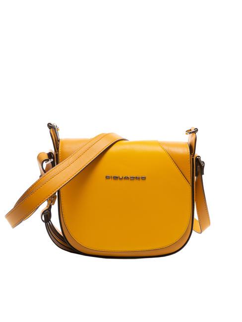 PIQUADRO MUSE Mini bag a spalla in pelle con tracolla Giallo - Borse Donna