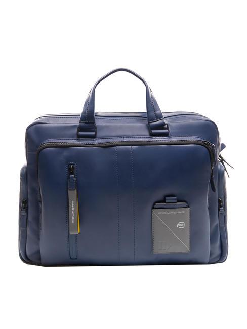 PIQUADRO EXPLORER  Cartella porta PC 14", in pelle blu - Cartelle Lavoro