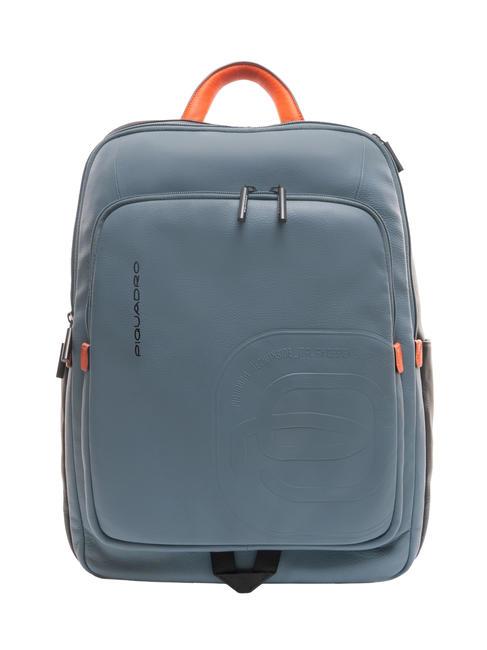 PIQUADRO S113  Zaino porta PC 14" in pelle grigio - Zaini da lavoro porta PC