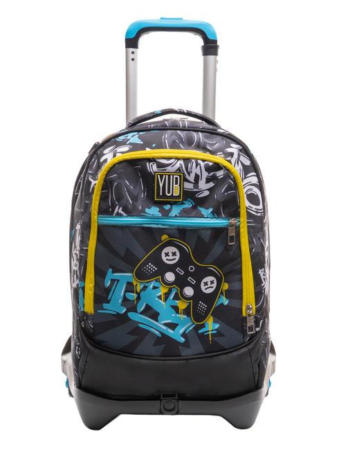 YUB STREETDOODLES 3WD Zaino Trolley Sganciabile, 3 ruote Nero - Zaini con carrello