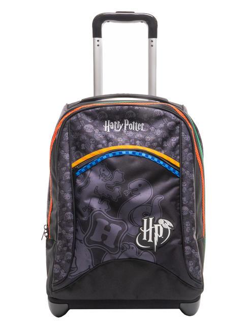 HARRY POTTER HOGWARTS Zaino Trolley 2 Ruote Nero - Zaini con carrello