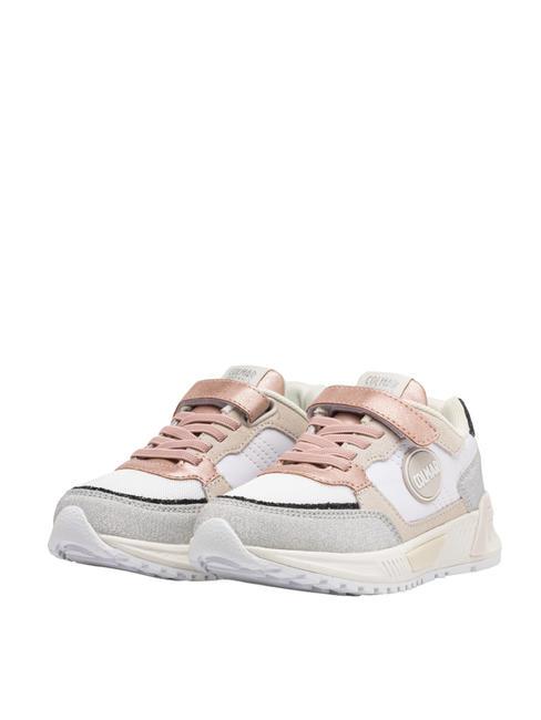 COLMAR DALTON JESSY KIDS Sneakers white-silver-rose - Scarpe Bambino