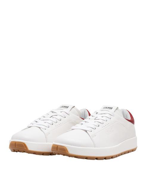 COLMAR FEYDER PREMIUM Sneakers in pelle white-red - Scarpe Uomo