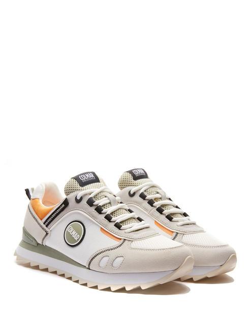 COLMAR TRAVIS SPORT COLORS Sneakers white-sage green-orange - Scarpe Uomo