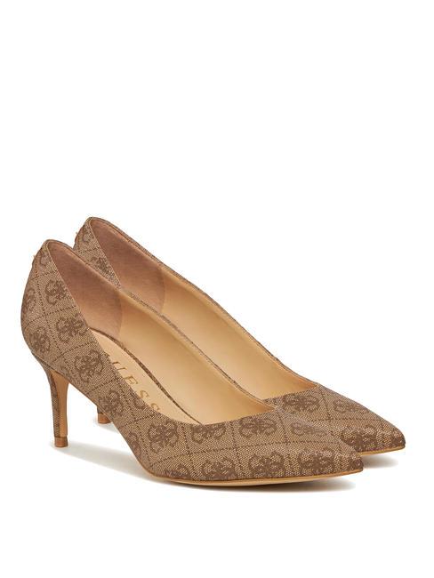 GUESS BRAVO6 Décolleté 4G logo Beige/Brown - Scarpe Donna