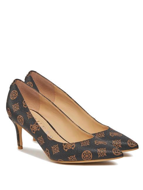 GUESS BRAVO6 Décolleté 4G logo brown ocra - Scarpe Donna