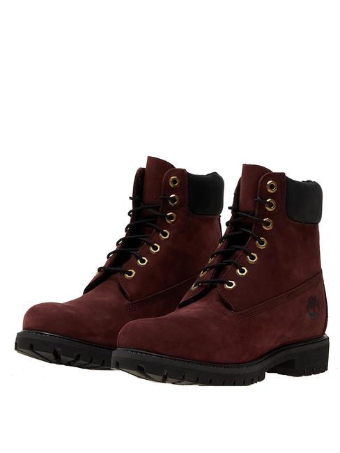 TIMBERLAND PREMIUM 6  Stivaletti in pelle suede dark port - Scarpe Uomo