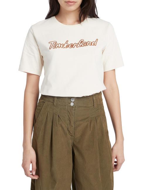 TIMBERLAND LOGO TEXTURE  T-shirt in cotone white smoke - T-shirt e Top Donna