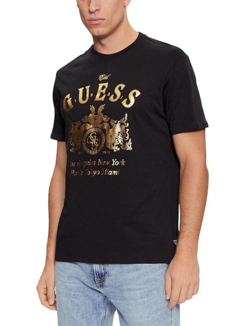 GUESS GOLD CREST T-shirt in cotone jetbla - T-shirt Uomo