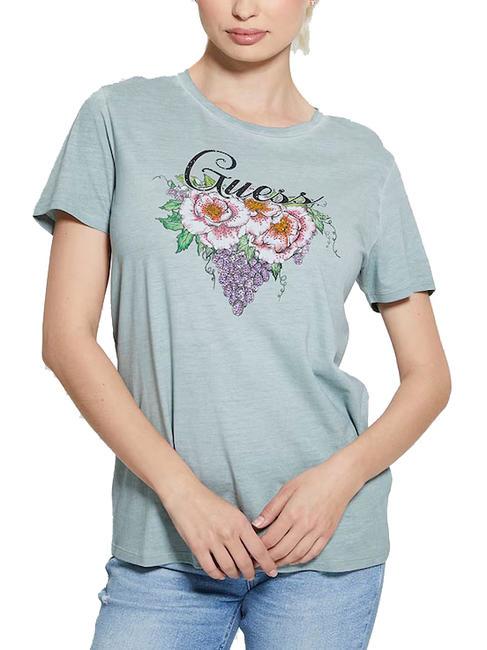 GUESS GRAPE WINE T-shirt con stampa malibu sage multi - T-shirt e Top Donna