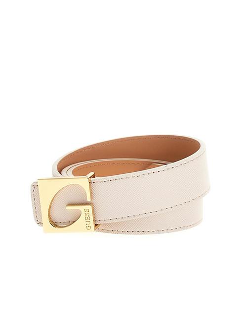 GUESS G BUCKLE Cintura stampa saffiano avorio - Cinture