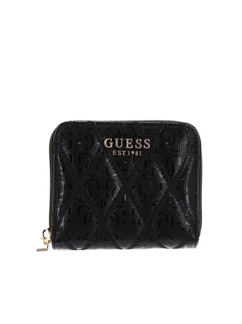 GUESS ADI Portafoglio piccolo zip around NERO - Portafogli Donna