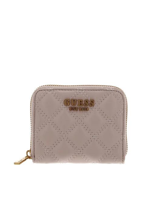 GUESS GIULLY Portafoglio ziparound piccolo light beige - Portafogli Donna