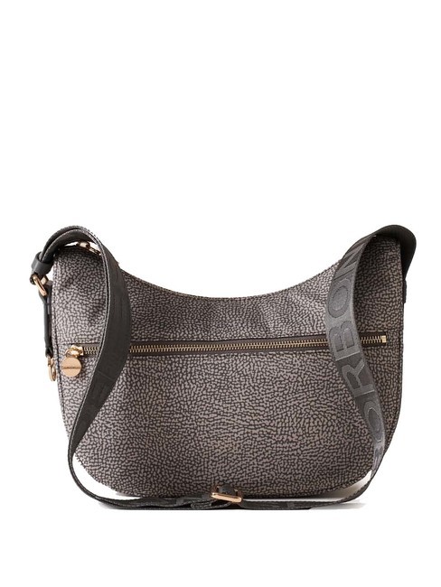 BORBONESE LUNA BAG SMALL ECO LINE Sacca con tracolla clay grey - Borse Donna