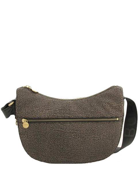 BORBONESE LUNA BAG SMALL ECO LINE Sacca con tracolla clay grey - Borse Donna