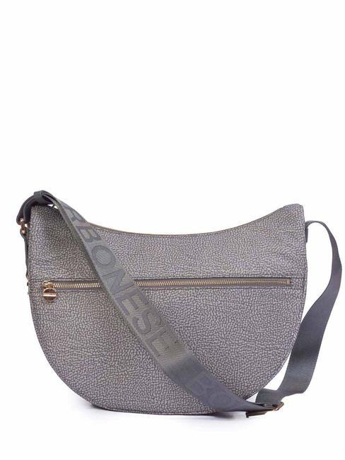 BORBONESE LUNA BAG MIDDLE ECO LINE Sacca a tracolla clay grey - Borse Donna