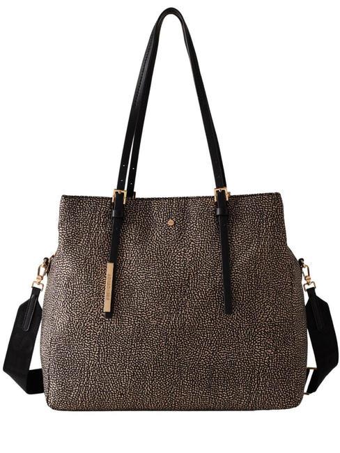 BORBONESE L ECOLE NYLON  Borsa a spalla, con tracolla OP/NATURALE/NERO - Borse Donna