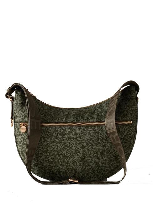 BORBONESE LUNA BAG MIDDLE ECO LINE Sacca a tracolla verde militare - Borse Donna