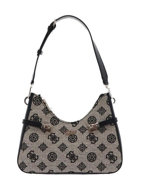 GUESS LORALEE Borsa a spalla in tessuto black logo - Borse Donna