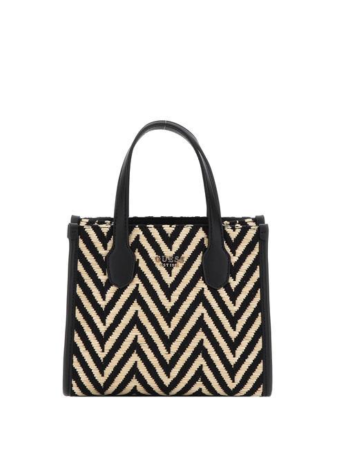 GUESS SILVANA 2 Borsa mini in rafia con tracolla NERO - Borse Donna