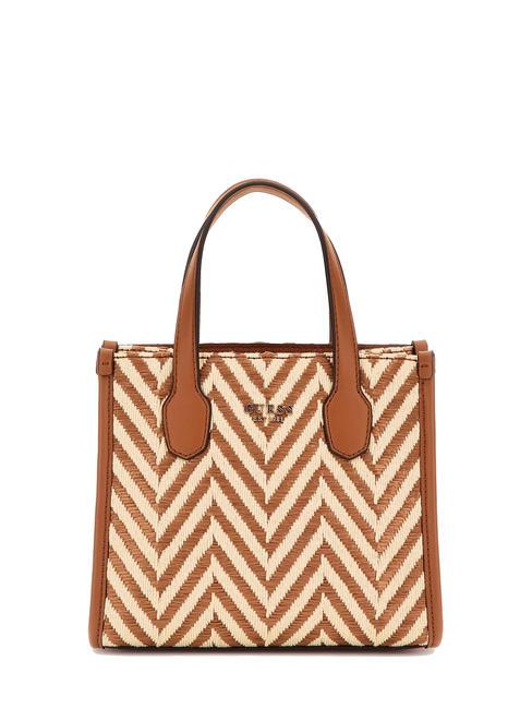 GUESS SILVANA 2 Borsa mini in rafia con tracolla COGNAC - Borse Donna