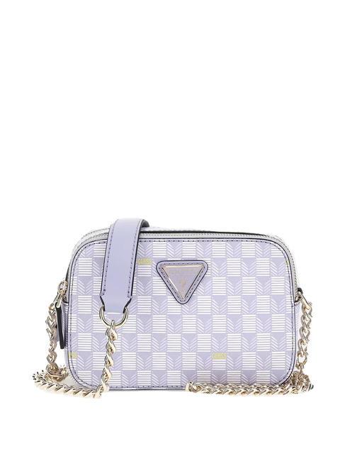 GUESS VIKKY LL Borsa camera case a tracolla lavendar logo - Borse Donna