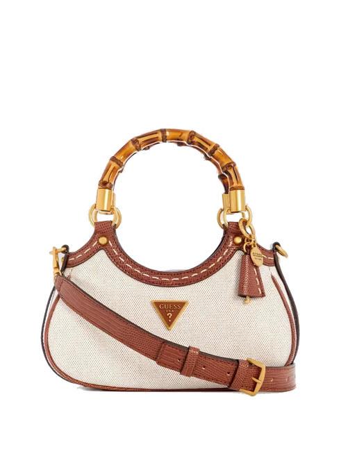 GUESS ZABRY Borsa manici bamboo COGNAC - Borse Donna