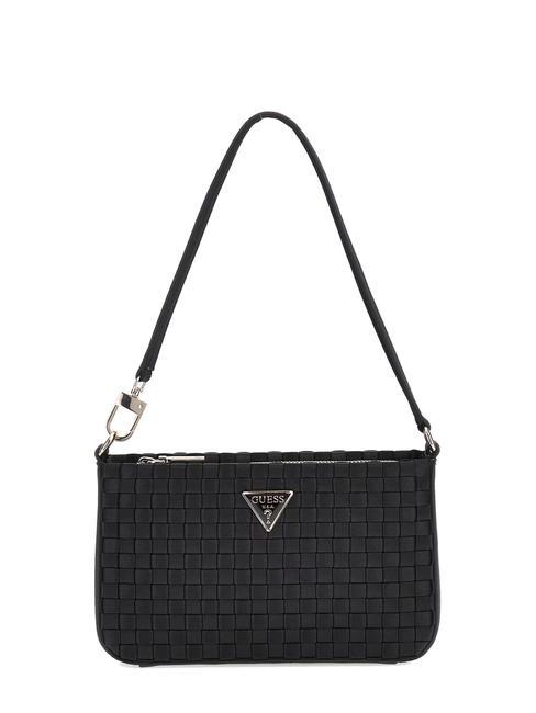 GUESS TWILLER Mini borsa a spalla intrecciata NERO - Borse Donna