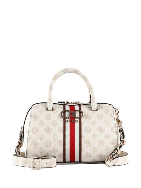 GUESS NELKA Borsa bauletto con tracolla cream logo - Borse Donna