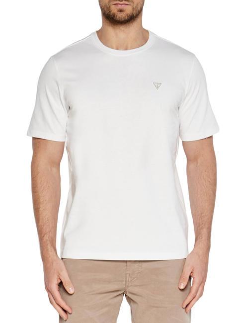 GUESS PATCH T-shirt in cotone purwhite - T-shirt Uomo