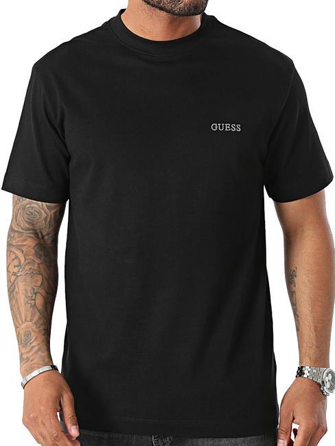 GUESS SS CN T-shirt in cotone jetbla - T-shirt Uomo