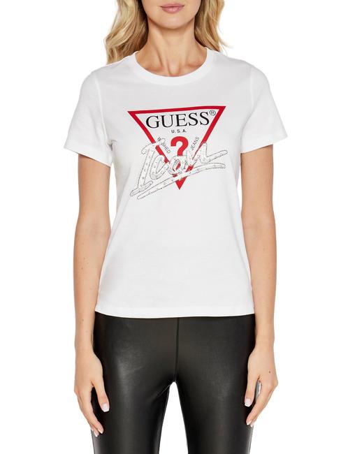 GUESS ICON T-shirt in cotone purwhite - T-shirt e Top Donna