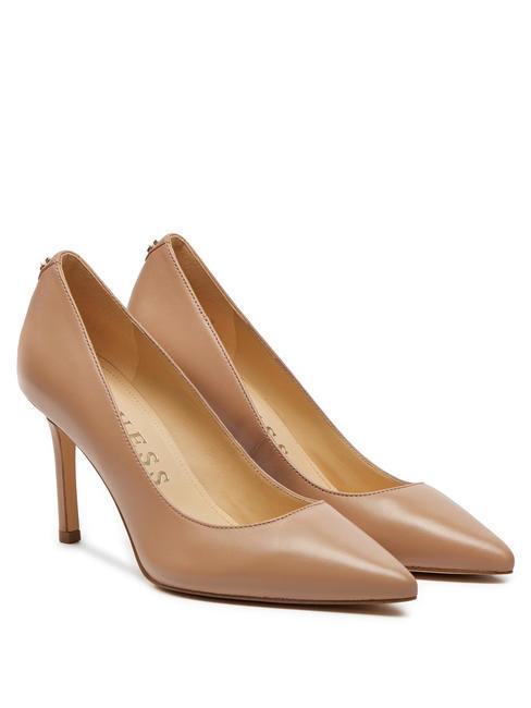 GUESS DABBEY Décolleté alte in pelle BEIGE - Scarpe Donna