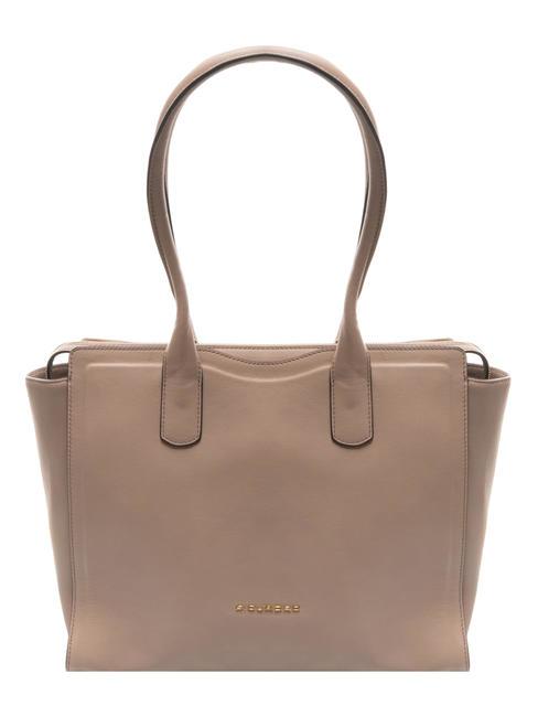 PIQUADRO GEA Borsa shopping in pelle BEIGE - Borse Donna