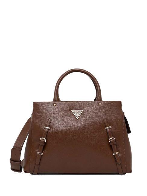 GUESS LEVIA Borsa a mano con tracolla chocolate - Borse Donna