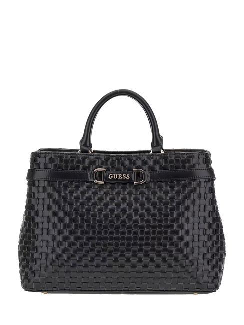 GUESS MAJKA Borsa intrecciata con tracolla NERO - Borse Donna